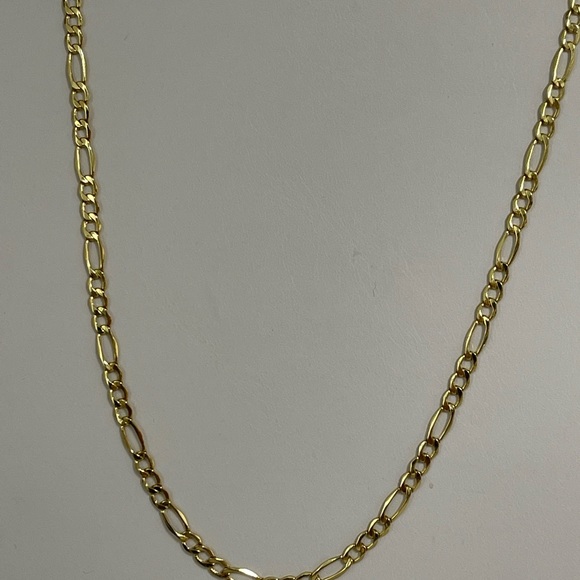 Solid 14k Gold Figaro Necklace - Picture 3 of 8